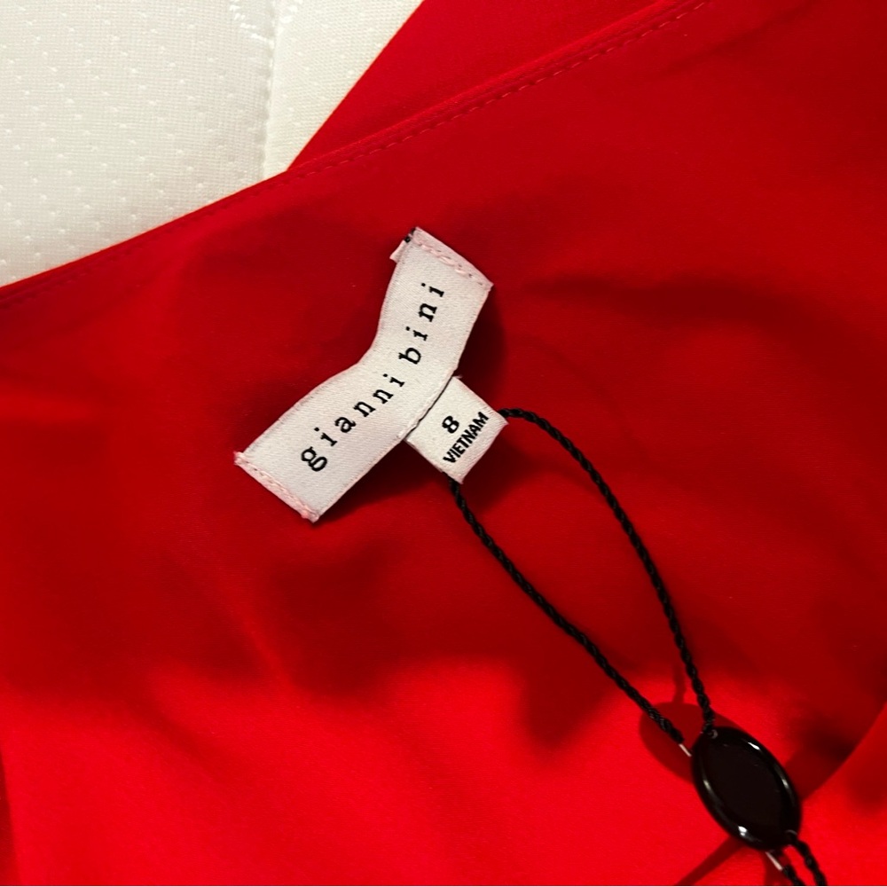 Gianni Bini Red NWT One Shoulder Cocktail Dress - Picture 6 of 6